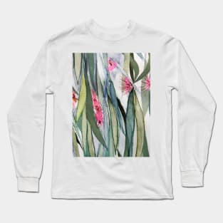 Small Pink Gum Flowers by Leah Gay Long Sleeve T-Shirt